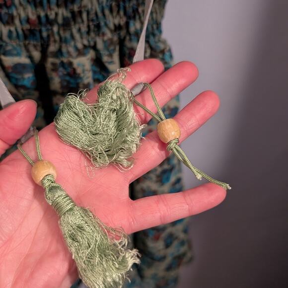 ๐พ Suncoo Blue Tie Front Mini Dress with V-Neck - Picture 5 of 6